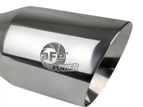 aFe 49T30454-P093 MACH Force-Xp Univ 304 SS Double-Wall Clamp-On Exhaust Tip - Polished 3in Inlet 4.5in Outlet
