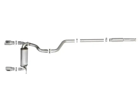 aFe 49-48096-P Rebel Series 409 Stainless Steel Cat-Back Exhaust 18-21 Jeep Wrangler JL 2.0L (t) - Polished Tip