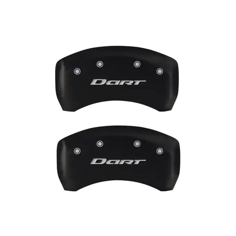 MGP 4 Caliper Covers Engraved Front & Rear With out stripes/Dart Red finish silver ch