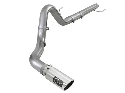 aFe 49-43106-P Large Bore-HD 4in 409 SS DPF-Back Exh 18-19 Ford F-150 V6-3.0L (td) w/ Polished Tip