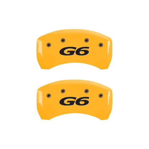 MGP 4 Caliper Covers Engraved Front Pontiac Rear G6 Yellow Finish Black Char 2007 Pontiac G5