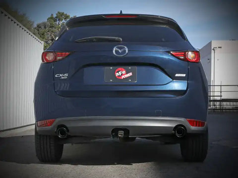 aFe 49-37021-B Takeda 17-21 Mazda CX-5 2.5L (t) 2.5in. SS Axle-Back Exhaust System w/Black Tips