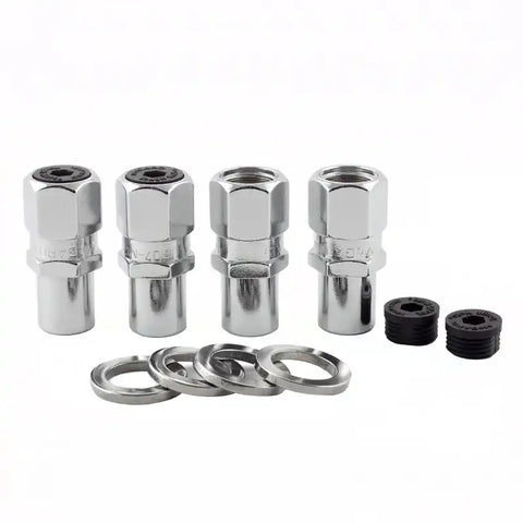 McGard Hex Lug Nut (Drag Racing Reg. Shank) M12X1.5 / 13/16 1.86in. Length (4-Pack) - Chrome