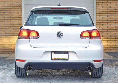 AWE Tuning Golf TDI (GTI Style) Performance Exhaust - Diamond Black Slash Cut Tips