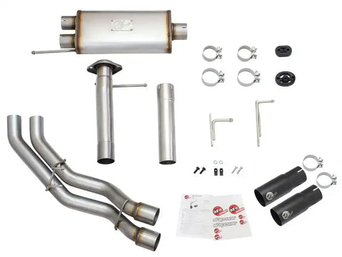 aFe 49-43080-B Rebel Exhausts 3in SS Cat-Back 09-14 Ford F-150 4.6/5.0/5.4L w/ Black Tips