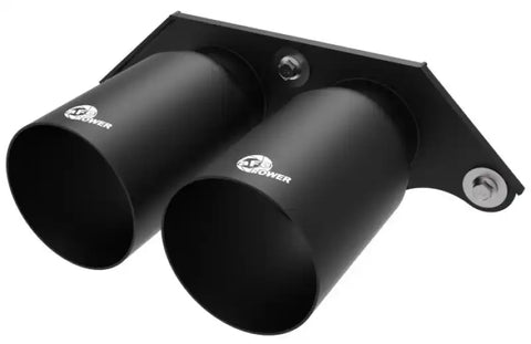 aFe 49C36435-B Power Mach Force Xp 4in 304 SS Bolt-On Exhaust Tips Satin Black 14-19 Porsche 911 GT3 3.8L/4.0L