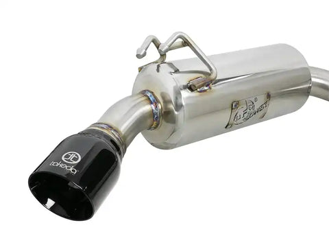 aFe 49-36701-B Takeda 3in. to 2.5in. 304 SS C/B Exhaust 08-15 Mitsubishi Lancer EVO I4-2.0L (t) - Black Tips