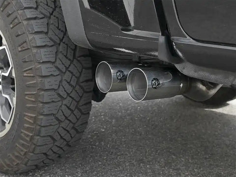 aFe 49-44061-P Rebel Series CB 3in Middle Side Exit SS Exht w/Polish Tips 15-17 Chevy Colorado / GMC Canyon