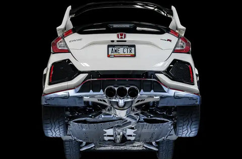 AWE Tuning 2017+ Honda Civic Type R Touring Edition Exhaust w/Front & Mid Pipe - Diamond Blk Tips