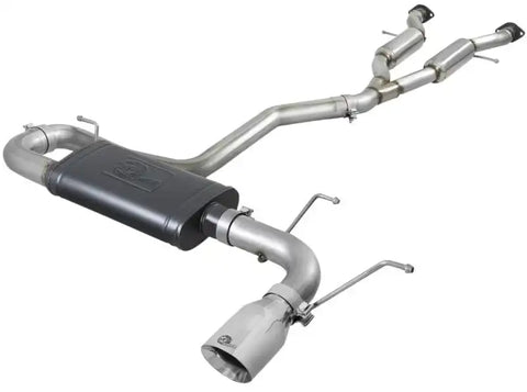 aFe 49-38078-P Large Bore HD 3in 304 SS Cat-Back Exhaust w/ Polished Tips 14-19 Jeep Grand Cherokee V6-3.6L