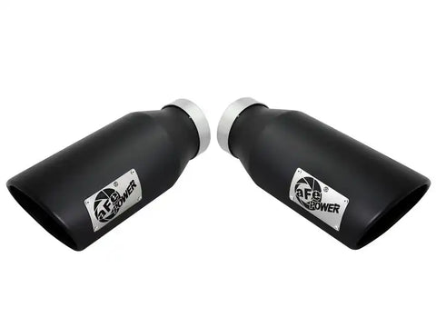 aFe 49-43122-B Large Bore-HD 4in 409 Stainless Steel DPF-Back Exhaust w/Black Tip 15-16 Ford Diesel V8 Trucks