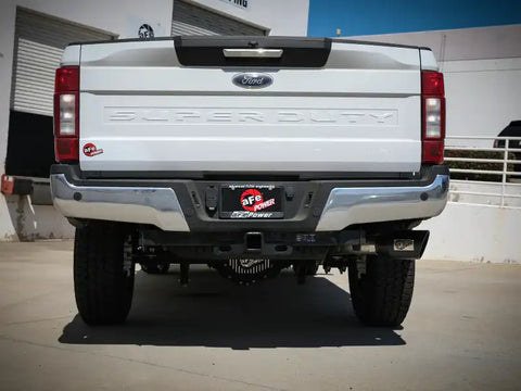 aFe 49-43116NM-B Apollo GT Series 3-1/2in 409 SS Axle-Back Exhaust 17-20 Ford F-250/F-350 Black Tips w/o Muffler