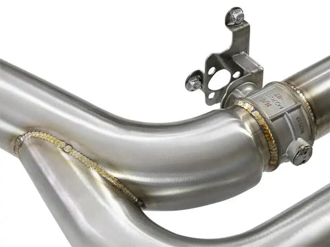 aFe 49-36342-B MACH Force-Xp 3.5in. 304 SS C/B Exhaust w/o Muffler 15-18 BMW X5 M V8-4.4L (tt) - Black Tip