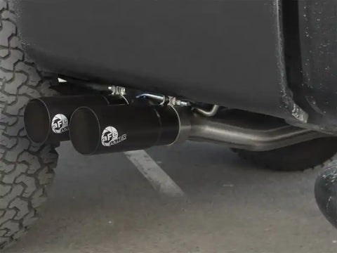 aFe 49-43079-B Rebel Exhausts Cat-Back SS Ford F-150 04-08 V8 4.6/5.4L w/ Black Tips