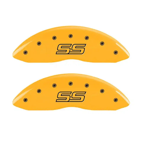 MGP 4 Caliper Covers Engraved Front & Rear Trailblazer SS Yellow Finish Black Char 2004 Chevy SSR