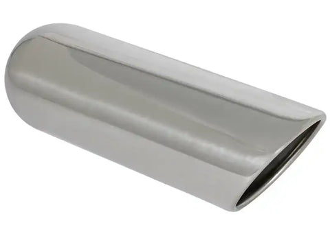 aFe 49-90007 MACHForce XP Exhausts Tips SS-304 EXH Tip 3In x 4Out 12L Sgl-Ang Weld On