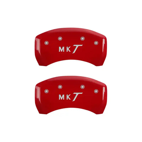 MGP 4 Caliper Covers Engraved Front Lincoln Engraved Rear MKT Yellow finish black ch