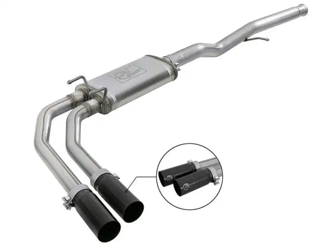 aFe 49-44098-B Rebel Series 3in to 2.5in 409 SS Cat-Back Exhaust w/ Black Tips 09-18 GM Silverado/Sierra 5.4L