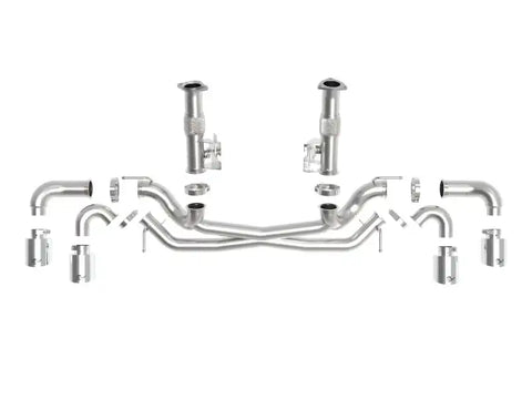 aFe 49-34127NM-P MACH Force-Xp 3 to 2-1/2 304SS Cat-Back (No Muff.) 2020 Chevy Corvette (C8) 6.2L- Polished Tip