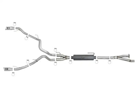 aFe 49-33094-P MACHForce-XP 3in to 3-1/2in 304 SS Cat-Back Exhaust w/Polished Tips 17-18 Ford F-150 Raptor 3.5L