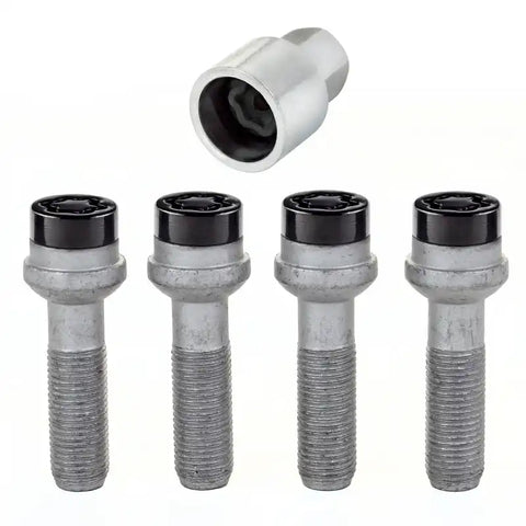 McGard Wheel Lock Bolt Set - 4pk. (Radius Seat) M14X1.5 / 17mm Hex 45.0mm Shank Length Black