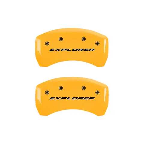 MGP 4 Caliper Covers Engraved Front & Rear Oval logo/Ford Black finish silver ch