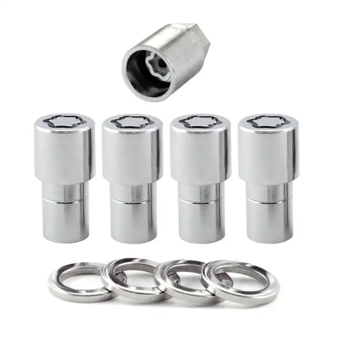 McGard Wheel Lock Nut Set - 4pk. (Long Shank Seat) 7/16-20 / 13/16 Hex 1.75in. Length Chrome
