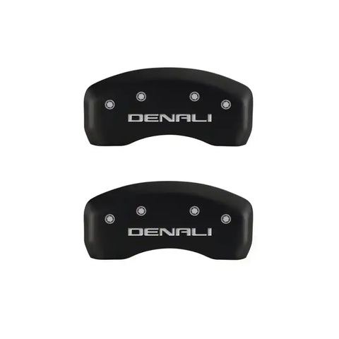 MGP 4 Caliper Covers Engraved Front & Rear Denali Red finish silver ch