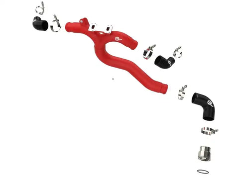 aFe 46-20508-R BladeRunner 3in Aluminum Hot Charge Pipe Red