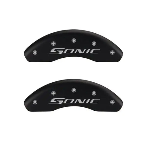MGP 4 Caliper Covers Engraved Front & Rear MGP Red finish silver ch