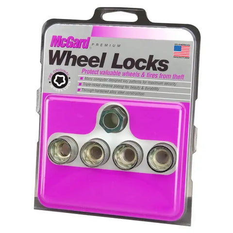 McGard Wheel Lock Nut Set - 4pk. (Under Hub Cap / Cone Seat) M12X1.75 19mm & 21mm Hex .802in. L