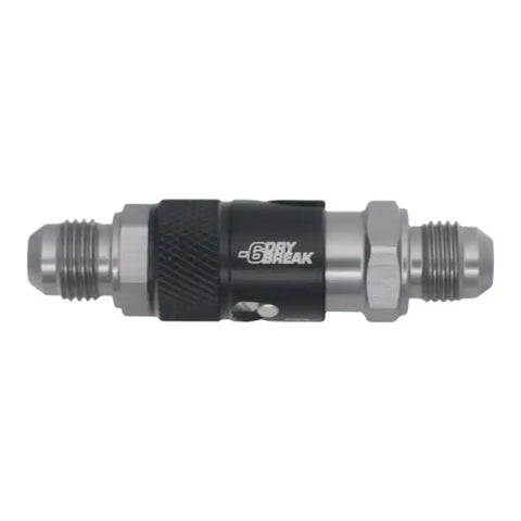 DeatschWerks 6AN Male Flare Quick Disconnect Dry Break Fitting - 2 Pieces Anodized Matte Black