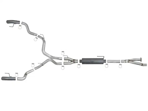 aFe 49-33095-B MACH Force-Xp Cat-Back Exhaust w/Dual Hi-Tuck Tips Black 17-18 Ford F-150 Raptor V6-3.5L (tt)