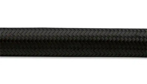 Vibrant -12 AN Black Nylon Braided Flex Hose .68in ID (50 foot roll)