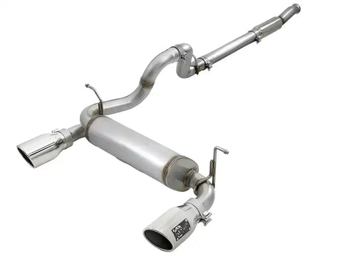 aFe 49-48096-P Rebel Series 409 Stainless Steel Cat-Back Exhaust 18-21 Jeep Wrangler JL 2.0L (t) - Polished Tip