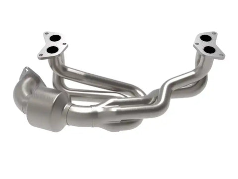 aFe 48-36804-HC Twisted Steel 304 Stainless Header w/ Cat 13-19 Subaru Outback H4-2.4L