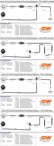 DeatschWerks 2006+ Hemi X2 Series Pump Module -8AN Feed w/ -6AN Return PTFE Plumbing Kit