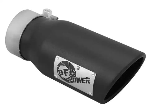 aFe 49T30401-B09 MACHForce XP 3in Inlet x 4in Outlet 9in Length Clamp-On Black Tip