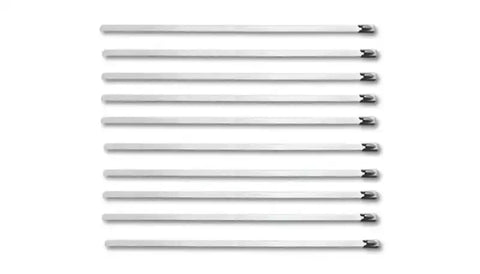 Vibrant Stainless Steel Cable Ties 14.5in Long (10 Cable Ties / Pack)
