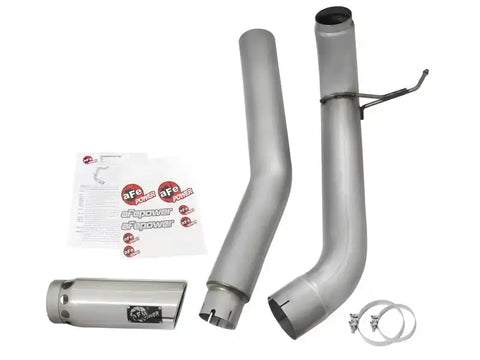 aFe 49-06112-P Atlas Exhaust 5in DPF-Back Aluminized Steel 2016 Nissan Titan XD V8-5.0L w/ Polished Tip