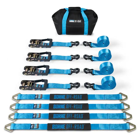 Mishimoto Vehicle Ratchet Tie-Down Kit (4 pack) Blue