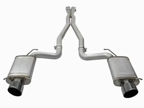 aFe 49-34063-B Mach Force-Xp 3in CB Stainless Steel Dual Exhaust System w/ Black Tips 09-15 Cadillac CTS-V