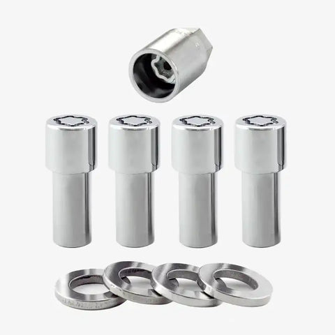 McGard Wheel Lock Nut Set - 4pk. (X-Long Shank) 1/2-20 / 13/16 Hex 2.165in. Length Chrome