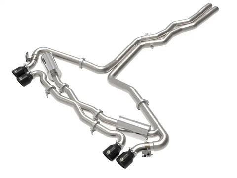 aFe 49-36448-B 20-21 Audi RS6 Avant V8 4L (tt) MACH Force-Xp 3in to 2.5in 304 SS Cat-Back Exhaust w/ Black Tip