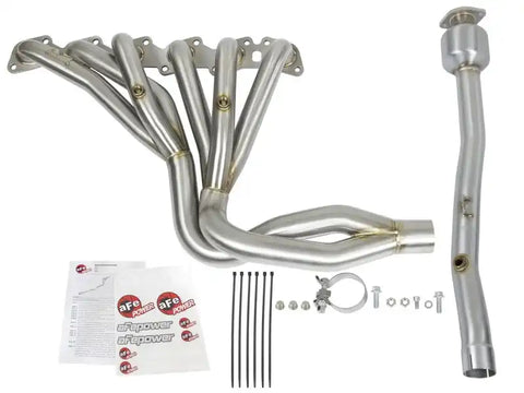 aFe 48-36105-YC Power Twisted Steel Long Tube Header & Connection Pipes (Street Series) 01-16 Nissan Patrol