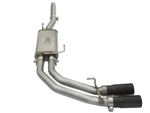 aFe 49-43079-B Rebel Exhausts Cat-Back SS Ford F-150 04-08 V8 4.6/5.4L w/ Black Tips