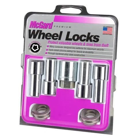 McGard Wheel Lock Nut Set - 4pk. (X-Long Shank) 7/16-20 / 13/16 Hex 2.165in. Length Chrome