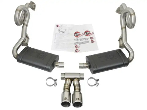 aFe 49-36415-P MACHForce-Xp 2in 304 SS Cat-Back Exhaust w/Polished Tips 13-16 Porsche Boxster/Cayman 2.7L/3.4L