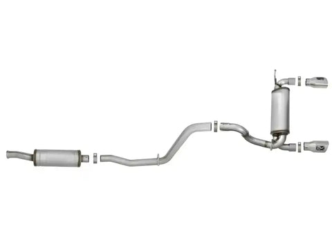 aFe 49-48066-P Rebel Series 2.5in 409 SS Cat-Back Exhaust w/ Polished Tips 2018+ Jeep Wrangler (JL) V6 3.6L
