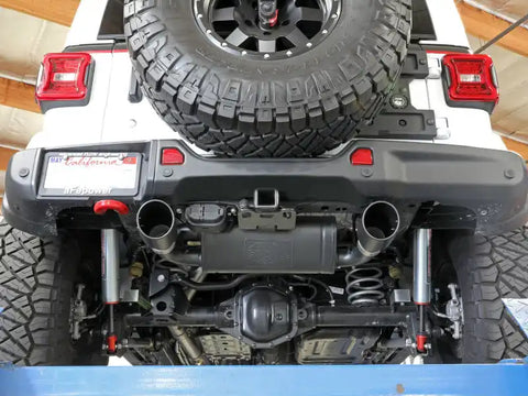 aFe 49-48096-B Rebel Series 409 Stainless Steel Cat-Back Exhaust 18-21 Jeep Wrangler JL 2.0L (t) - Black Tip